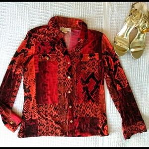 Michael kors Long sleeve blouse Sz L/P